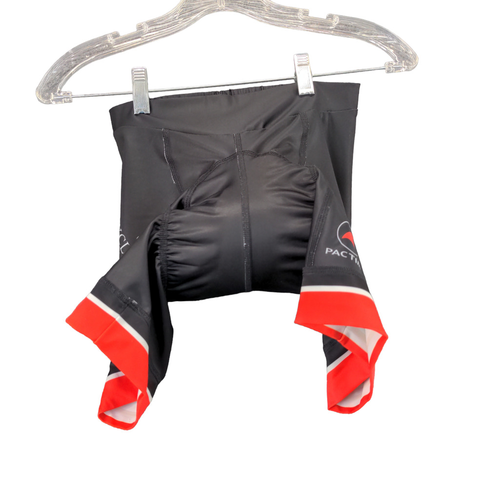 Pactimo Padded Cycling Shorts Womens Size XS Black Red Logo Bicycle